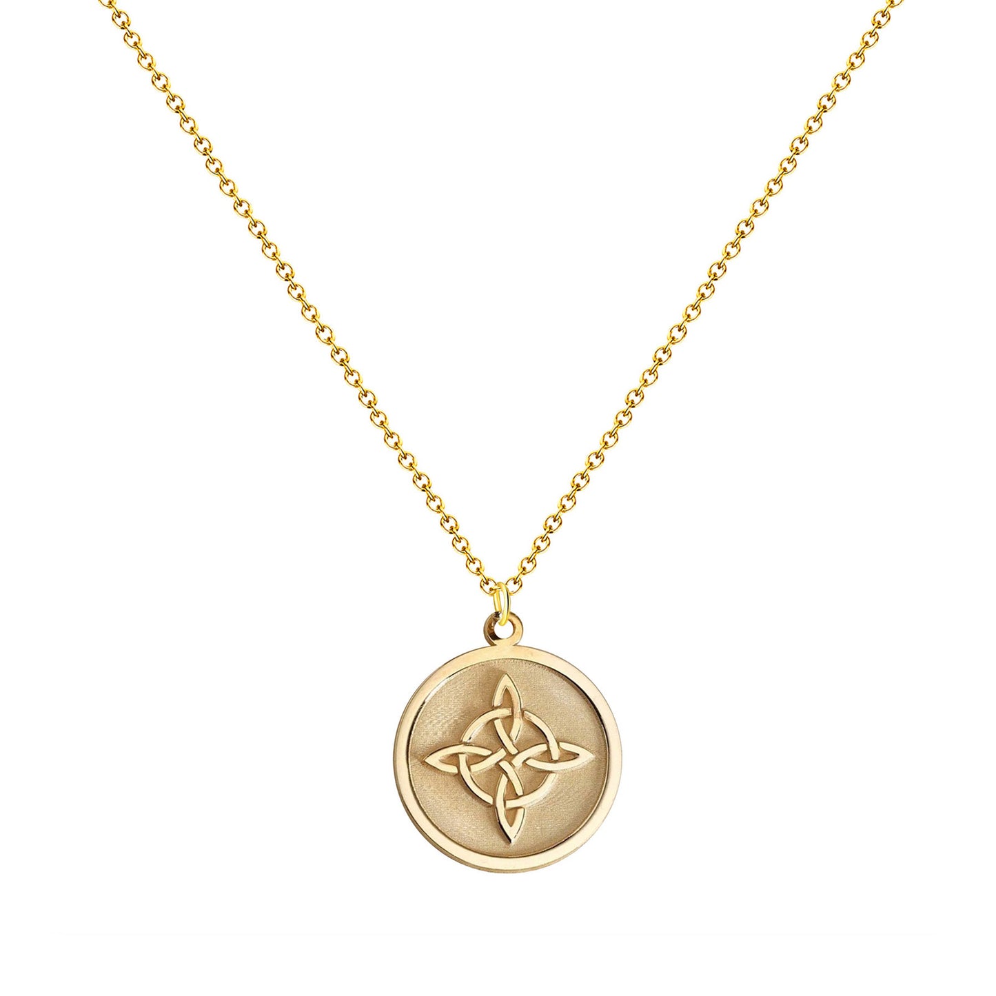 Colgante Nudo Bruja en Acero Inoxidable 💎 Amuleto contra el Mal de Ojo 🧿 Collar de Suerte para Mujer y Hombre + Pulsera 7 Nudos de Regalo 🎁 con Tarjeta Diseñada