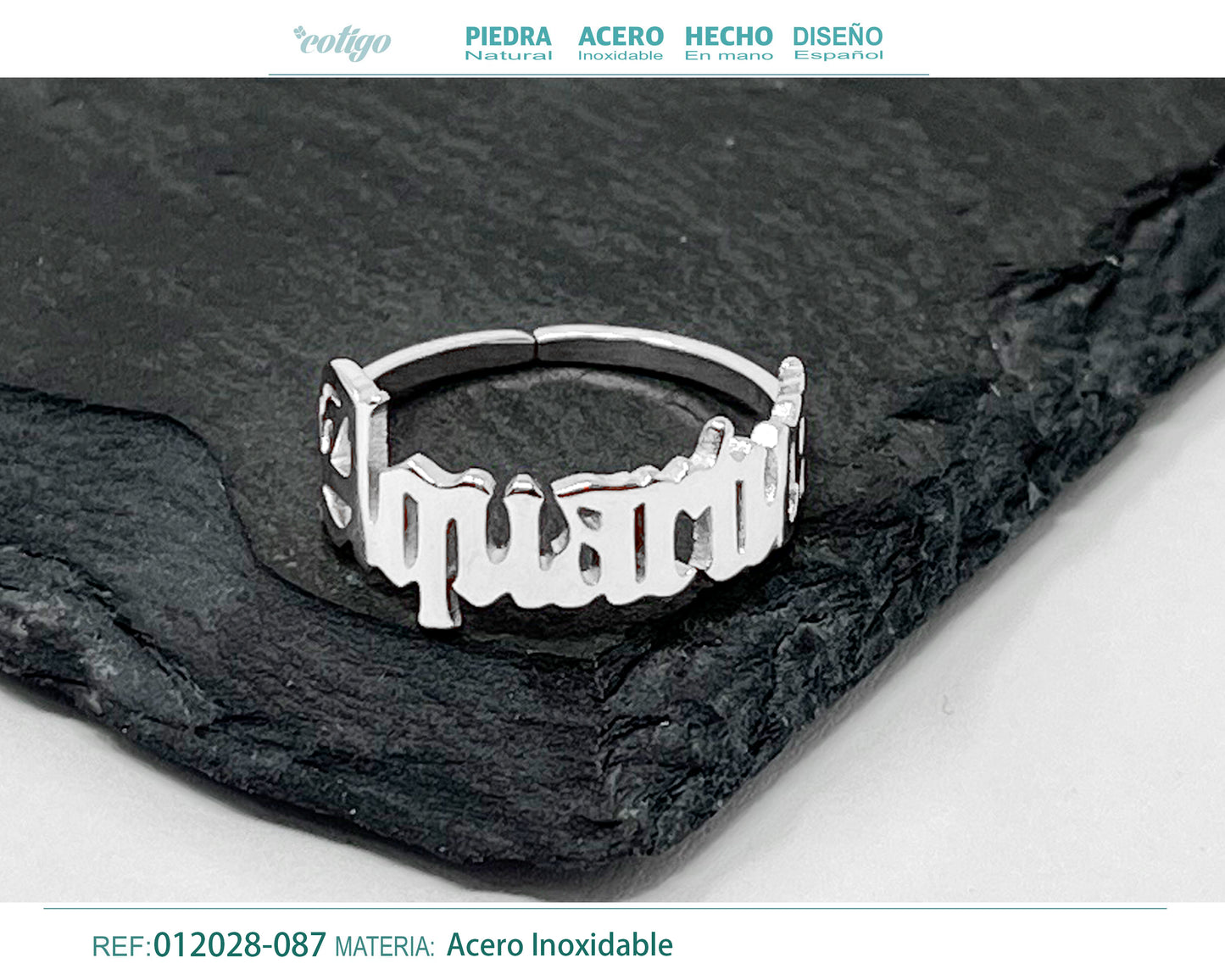Anillo Acero Zodiaco color Plateado