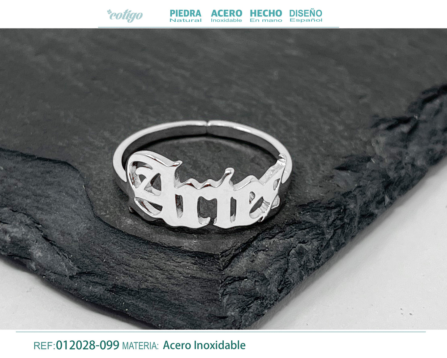 Anillo Acero Zodiaco color Plateado