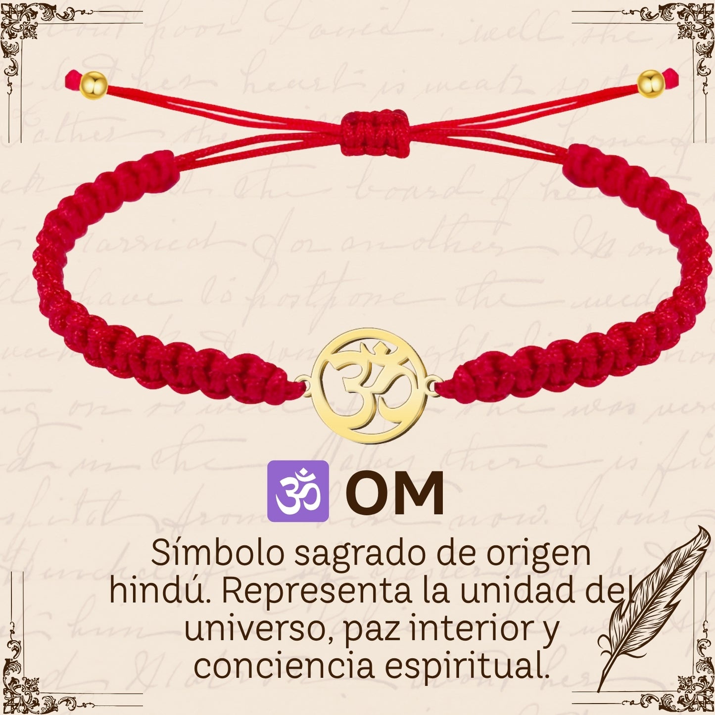 Pulsera Hilo Destino Roja Hecho a Mano 🧵 con Amuleto de Suerte y Protección 🍀 en Acero Inoxidable 💎