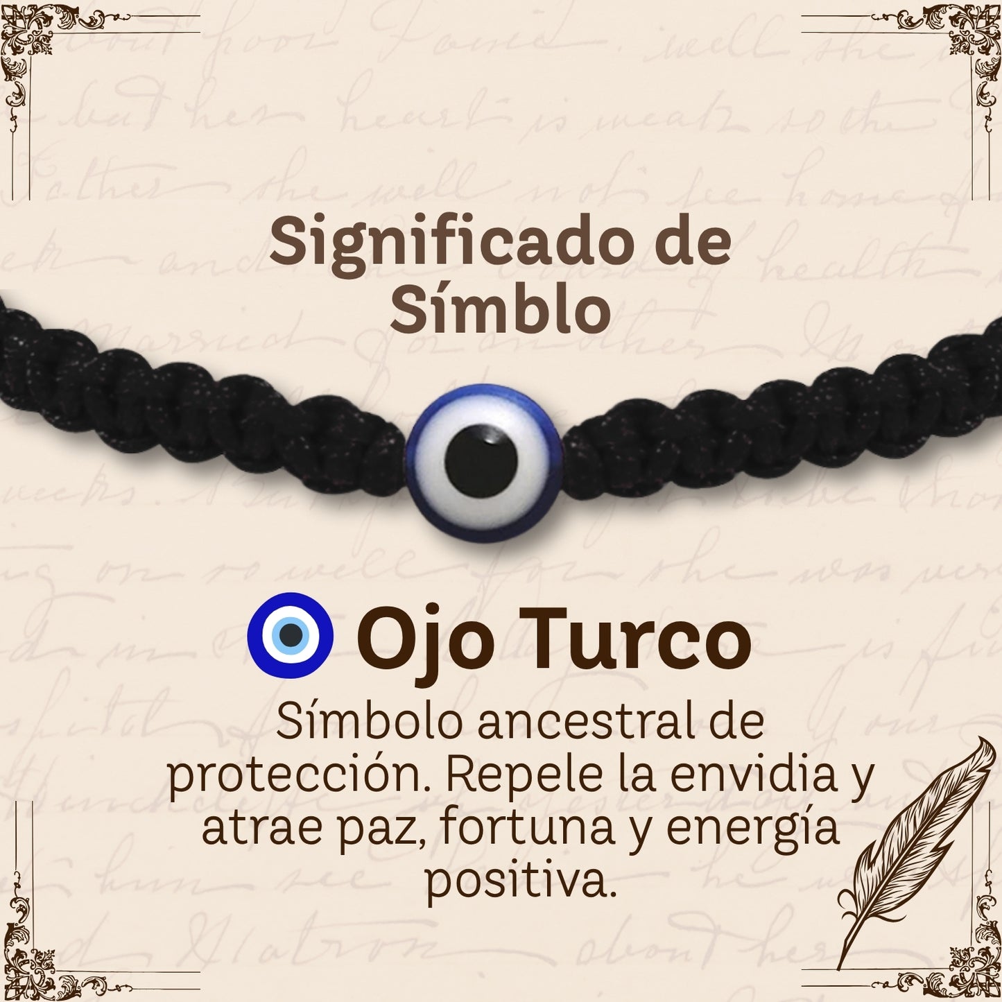 Pulsera Hilo Destino Negro-Ojo Turco