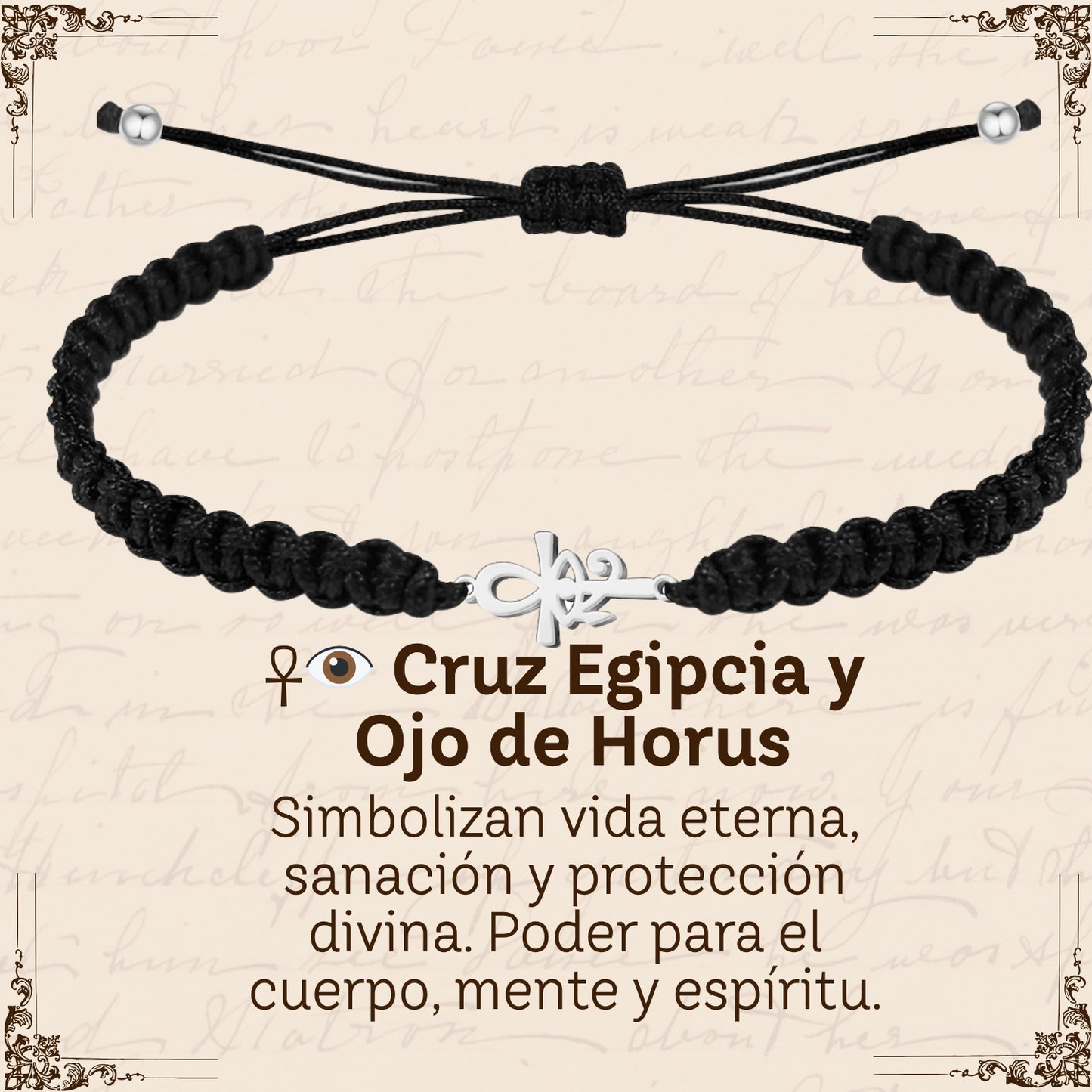 Pulsera Hilo Destino Hecho a Mano 🧵 con Amuleto de Suerte y Protección 🍀 en Acero Inoxidable 💎