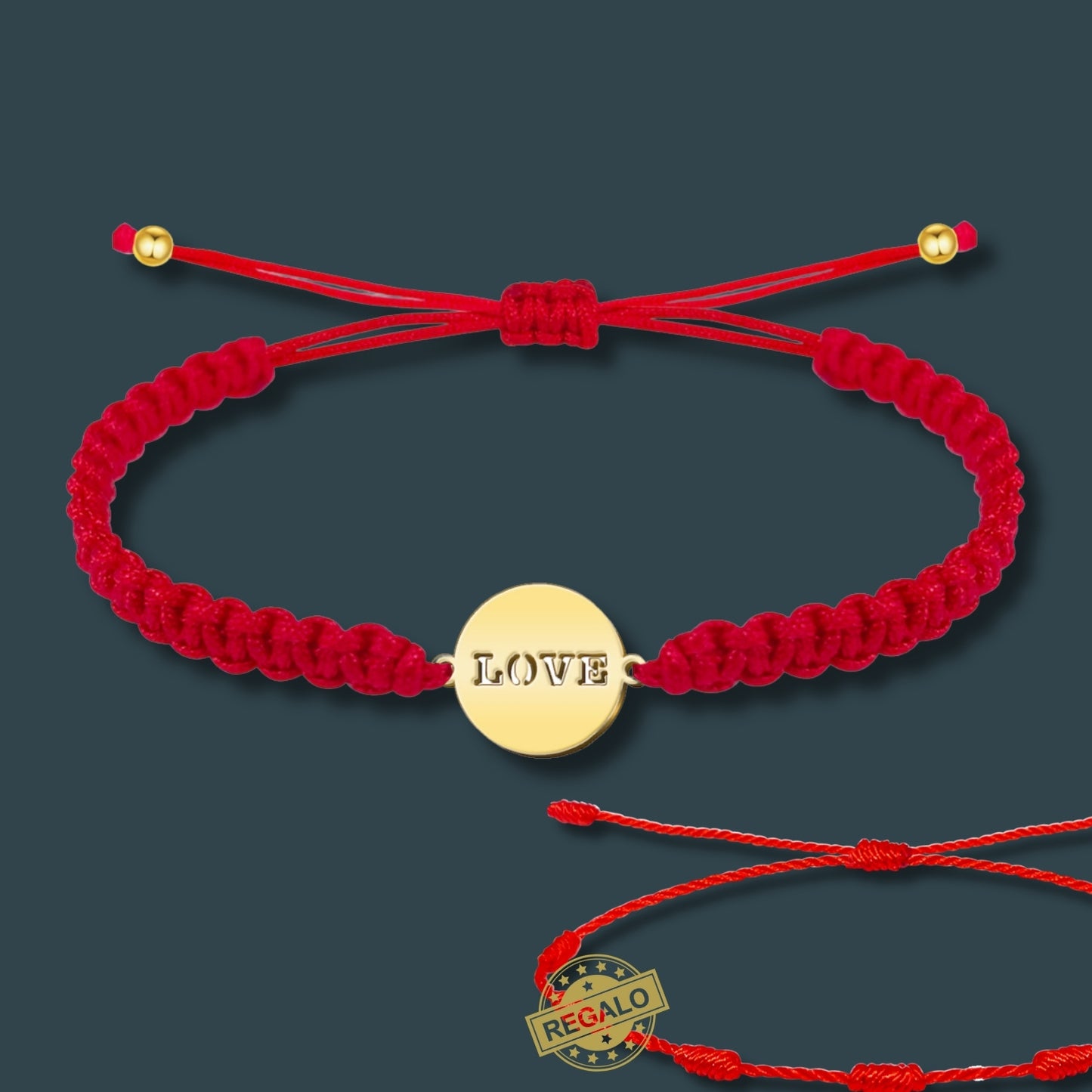 Pulsera Hilo Destino Roja Hecho a Mano 🧵 con Amuleto de Suerte y Protección 🍀 en Acero Inoxidable 💎 ¡Incluye Pulsera 7 Nudos de Regalo! 🎁