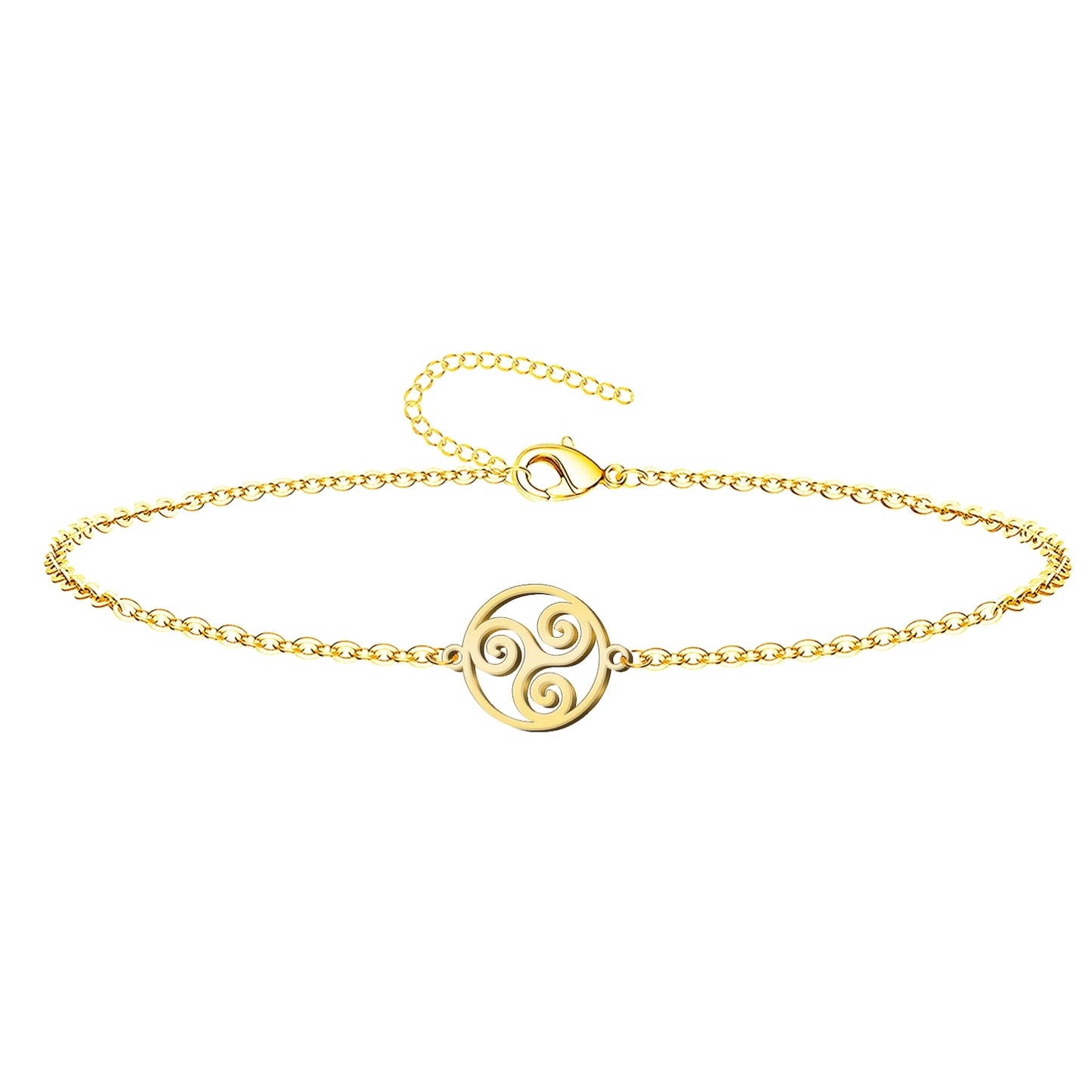 Pulsera el Trisquel Acero Dorado