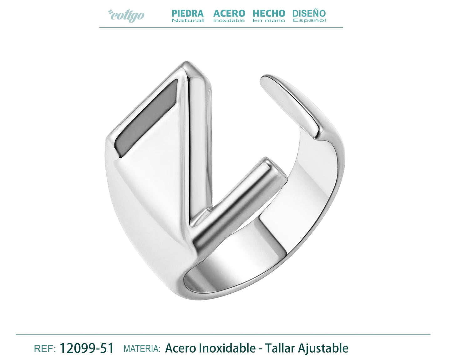 Anillo acero letra Z Acero
