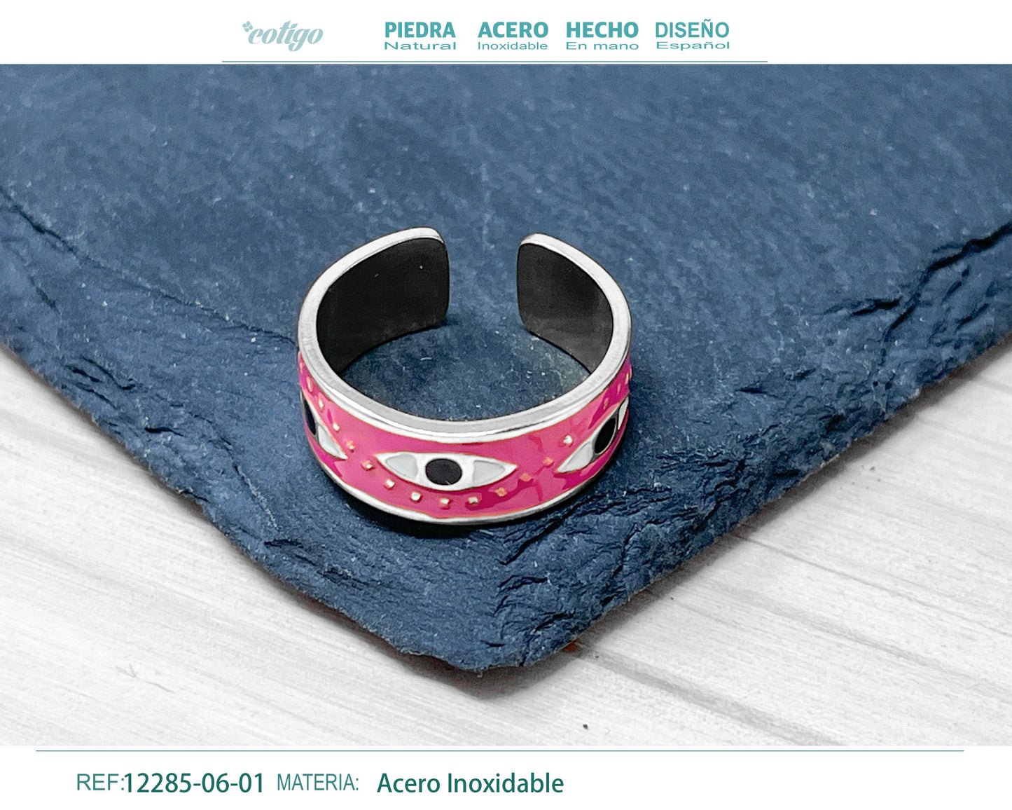 Anillo Acero de Ojo Turco