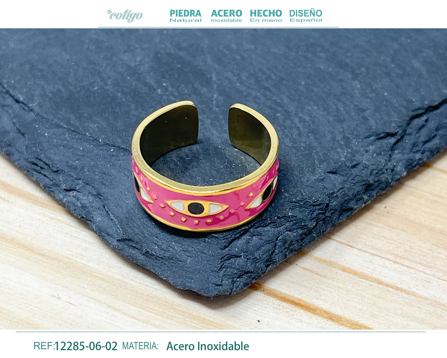 Anillo Acero de Ojo Turco