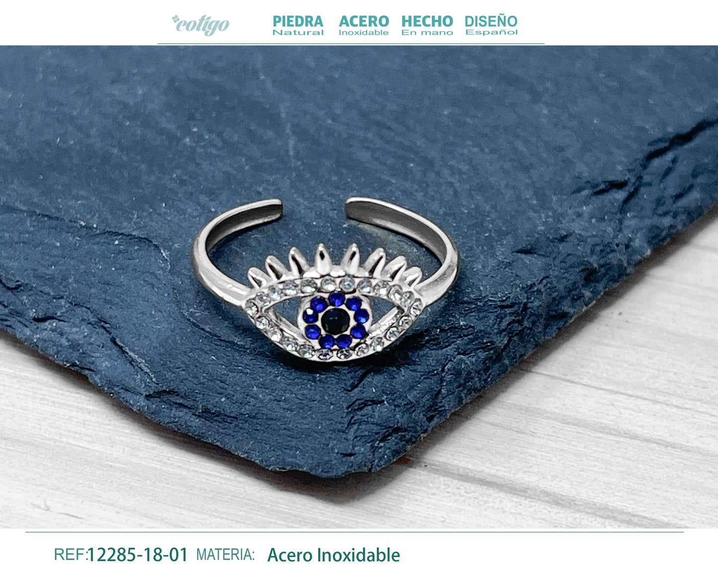 Anillo Acero de Ojo Turco