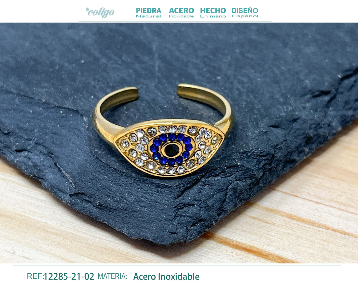 Anillo Acero de Ojo Turco