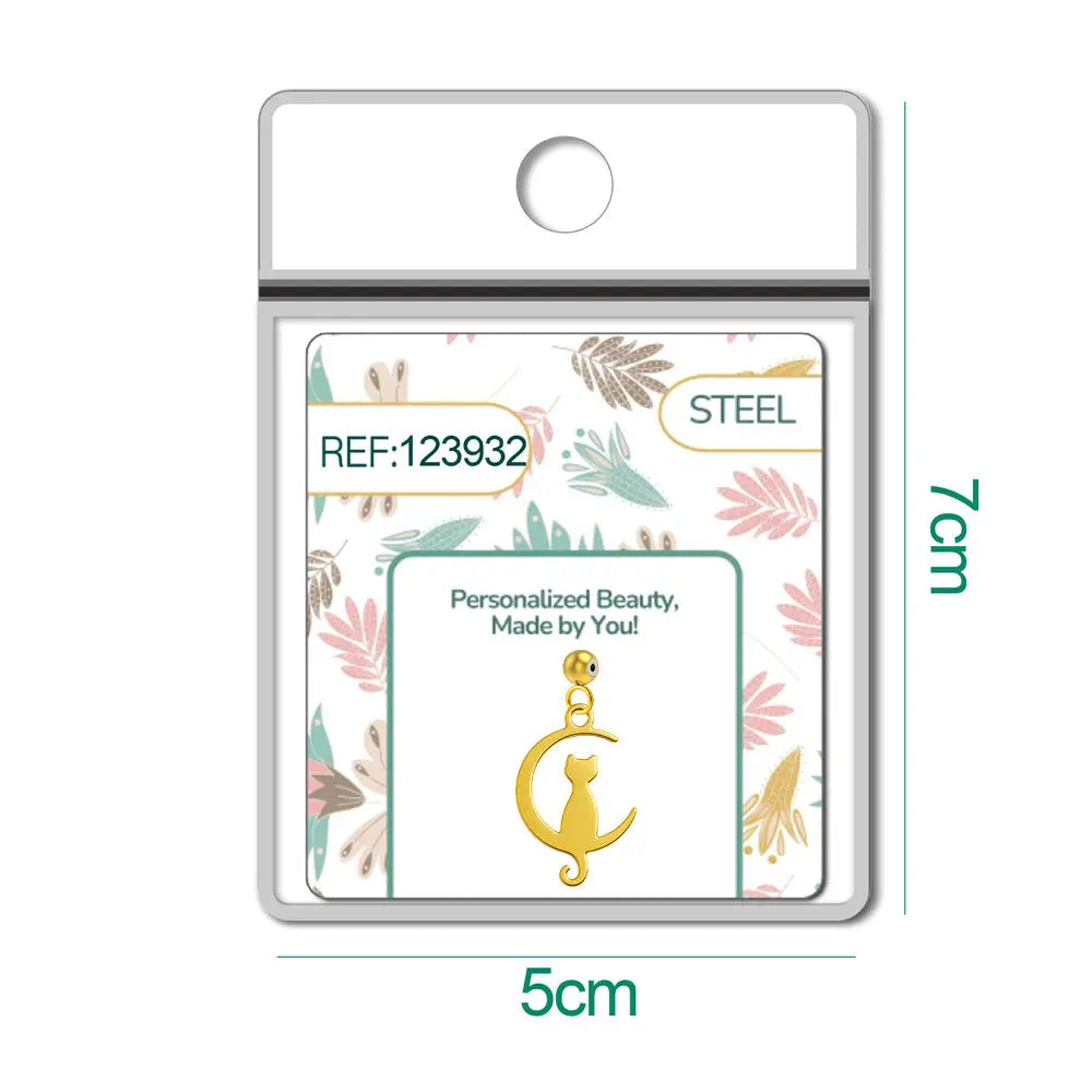 CHARM Acero Inoxidable color Dorado -con Bola de Goma - cotigo