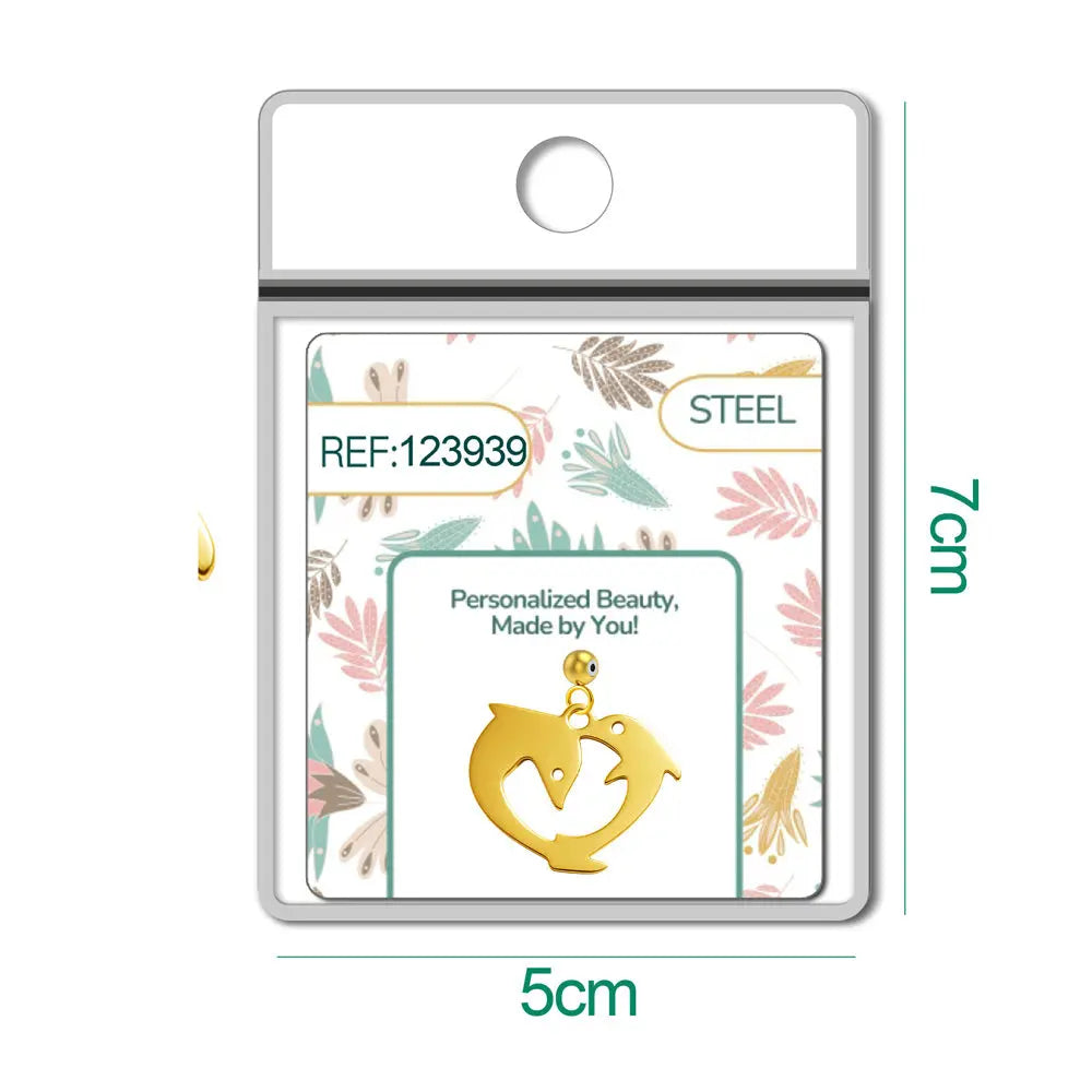 CHARM Acero Inoxidable color Dorado -con Bola de Goma - cotigo