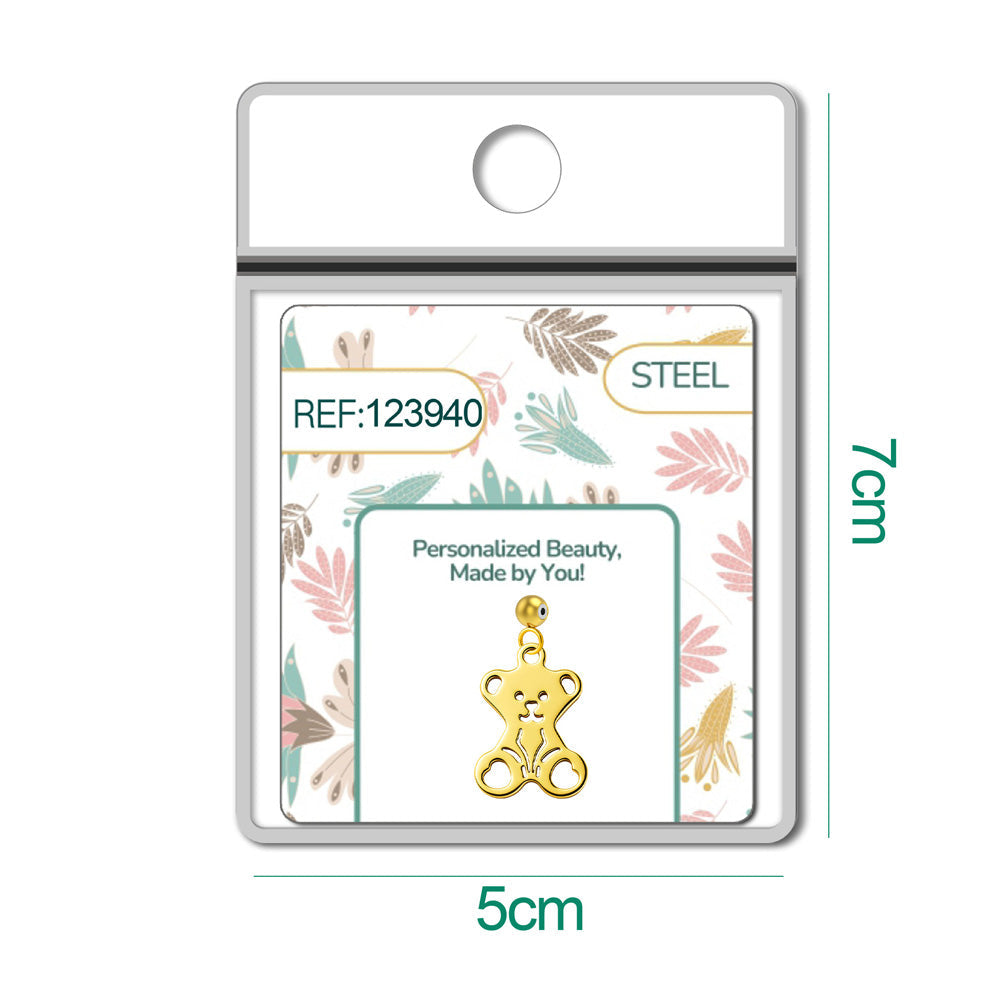 CHARM Acero Inoxidable color Dorado -con Bola de Goma