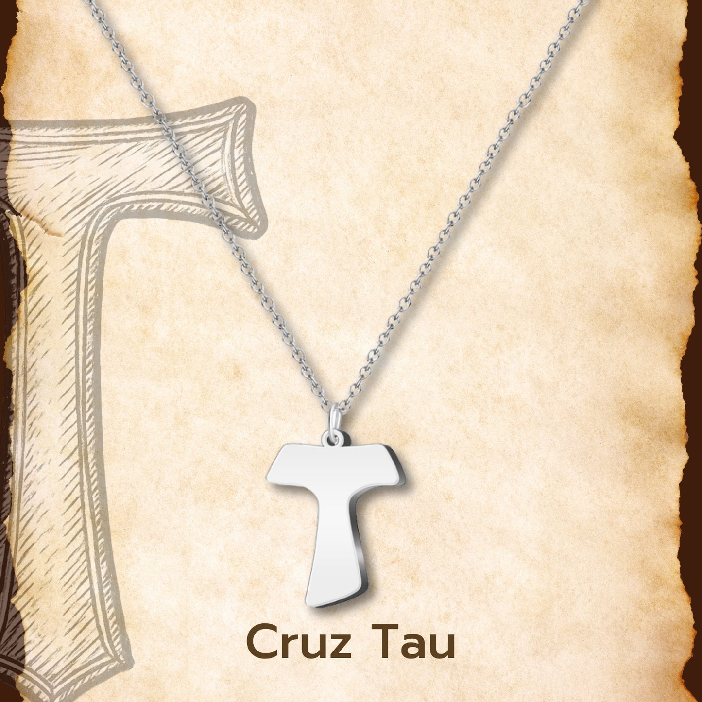 Collar Cruz Caravaca Acero Inoxidable, Cruz de la Victoria, Cruz Tau, Cruz Egipcia, Cruz de Santiago