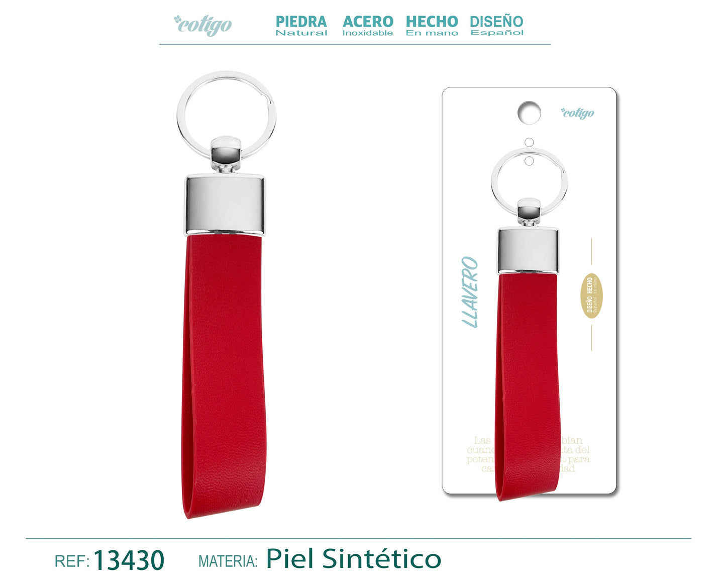 Llavero Cuero sintética