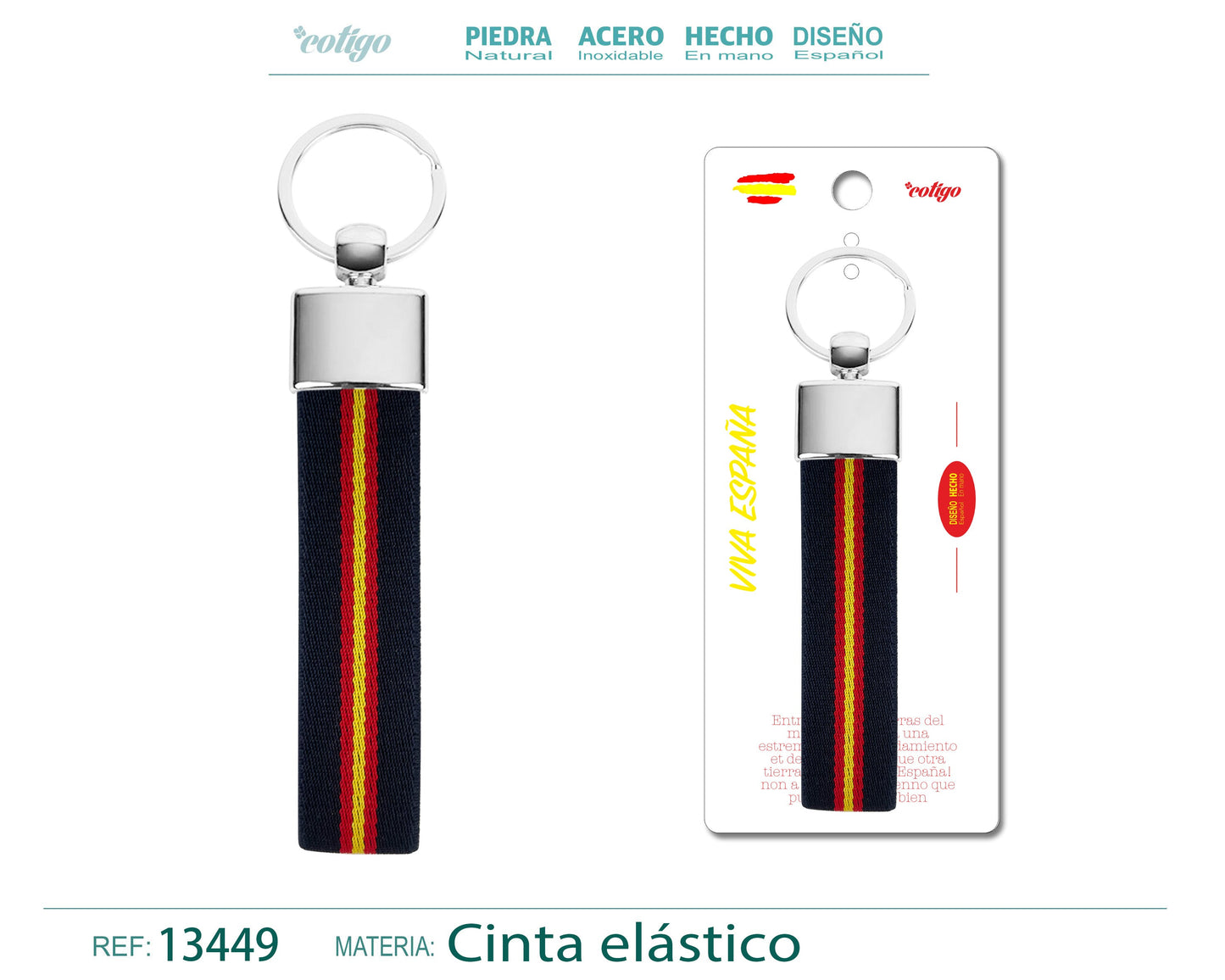 Llavero Bandera Espa?a de Cinta elástica