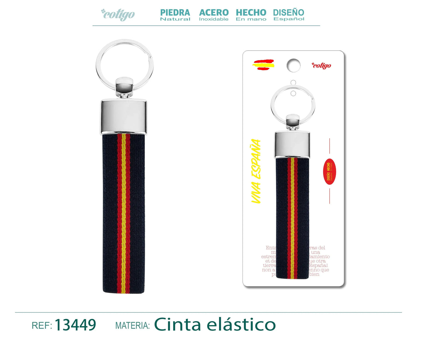 Llavero Bandera Espa?a de Cinta elástica - cotigo