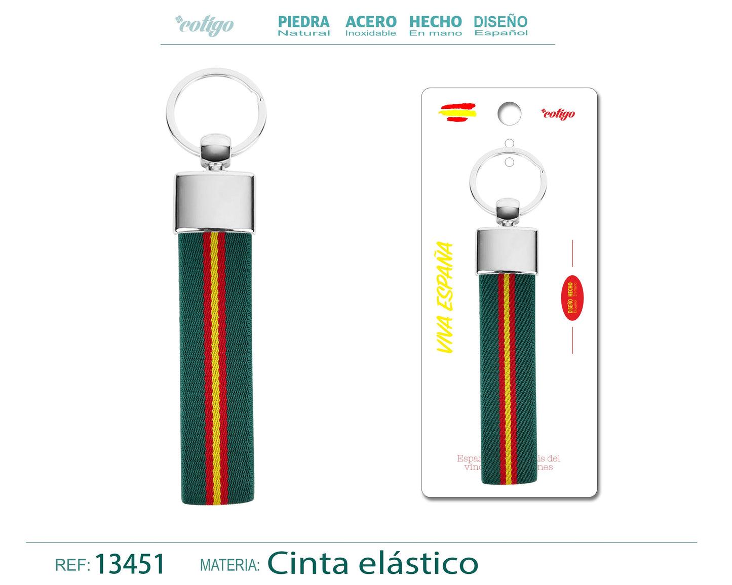 Llavero Bandera Espa?a de Cinta elástica