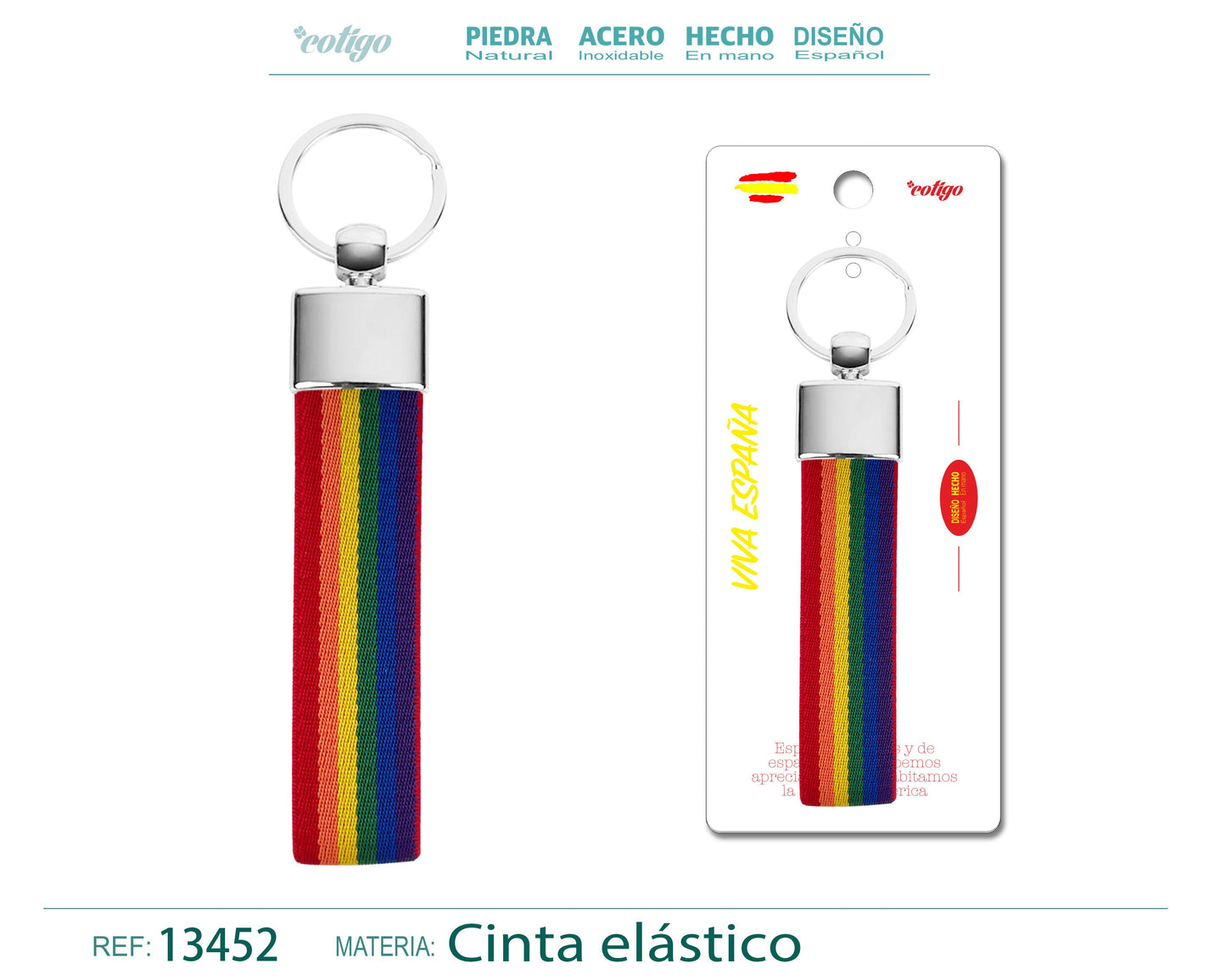 Llavero Bandera Espa?a de Cinta elástica