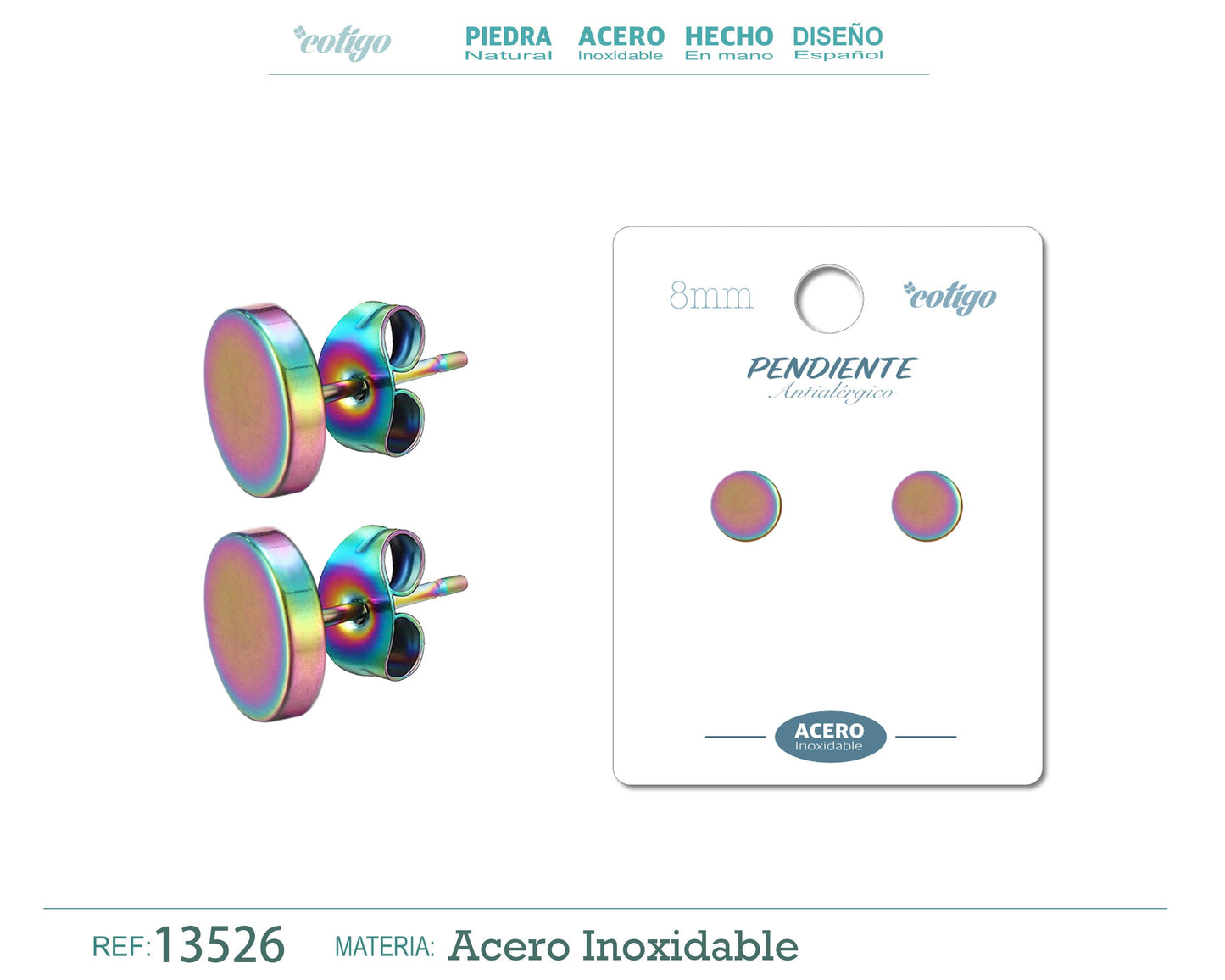 Pendiente Acero Multi color