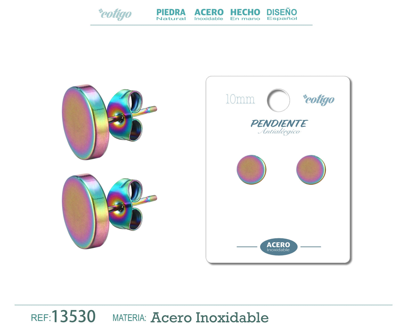 Pendiente Acero Multi color