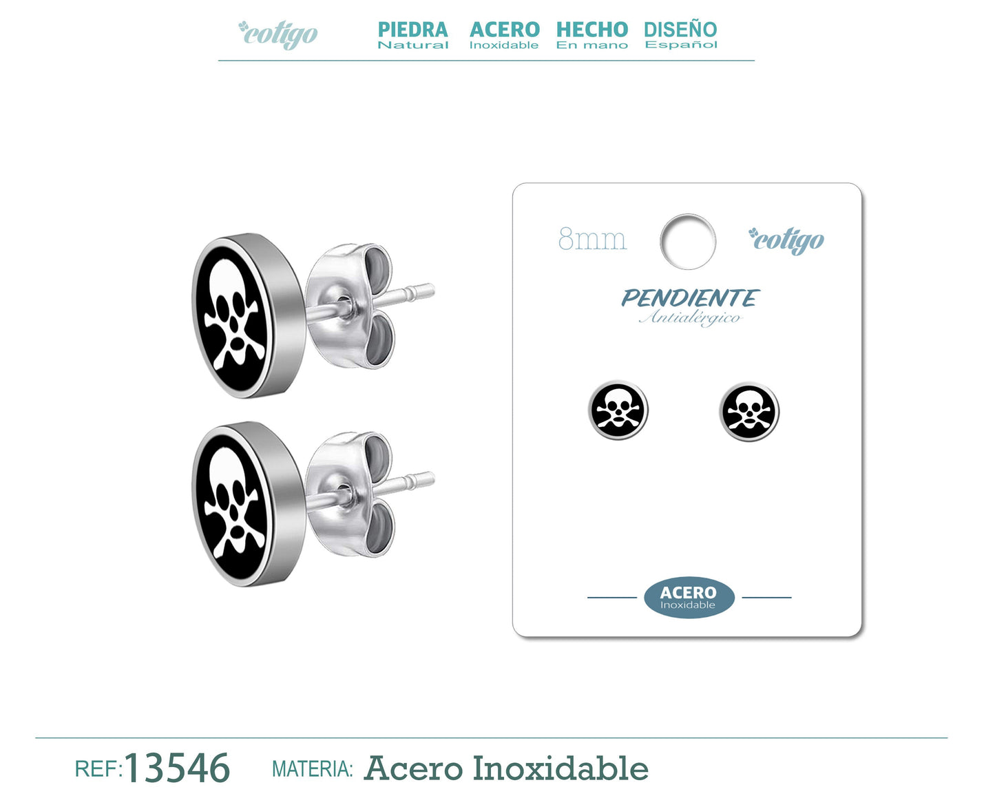 Pendiente Acero color Pladeado