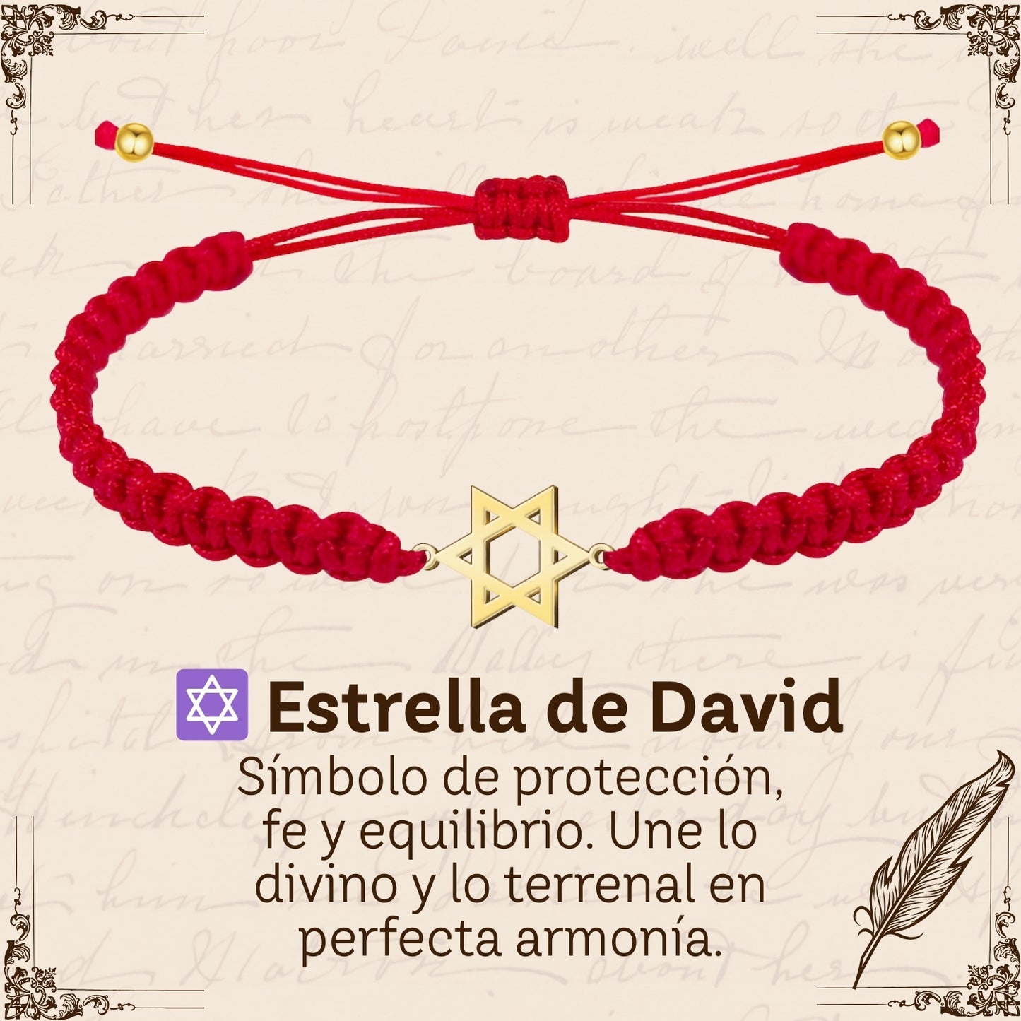 Pulsera Hilo Destino Roja Hecho a Mano 🧵 con Amuleto de Suerte y Protección 🍀 en Acero Inoxidable 💎