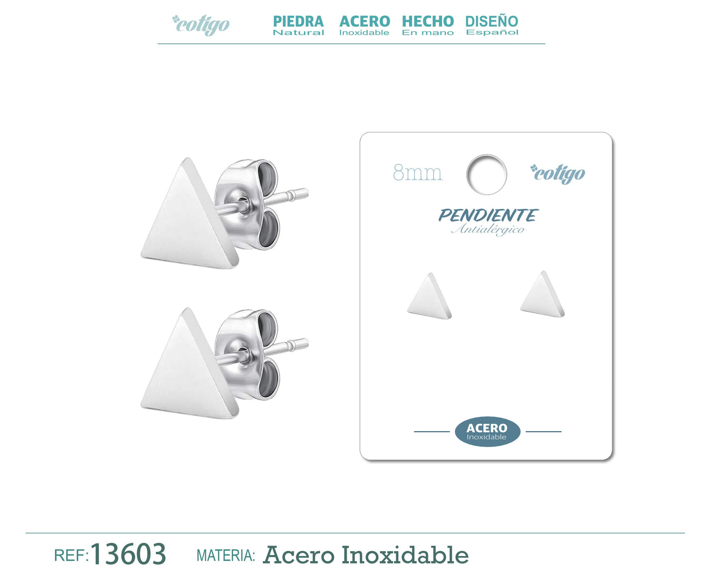 Pendiente Acero color Pladeado