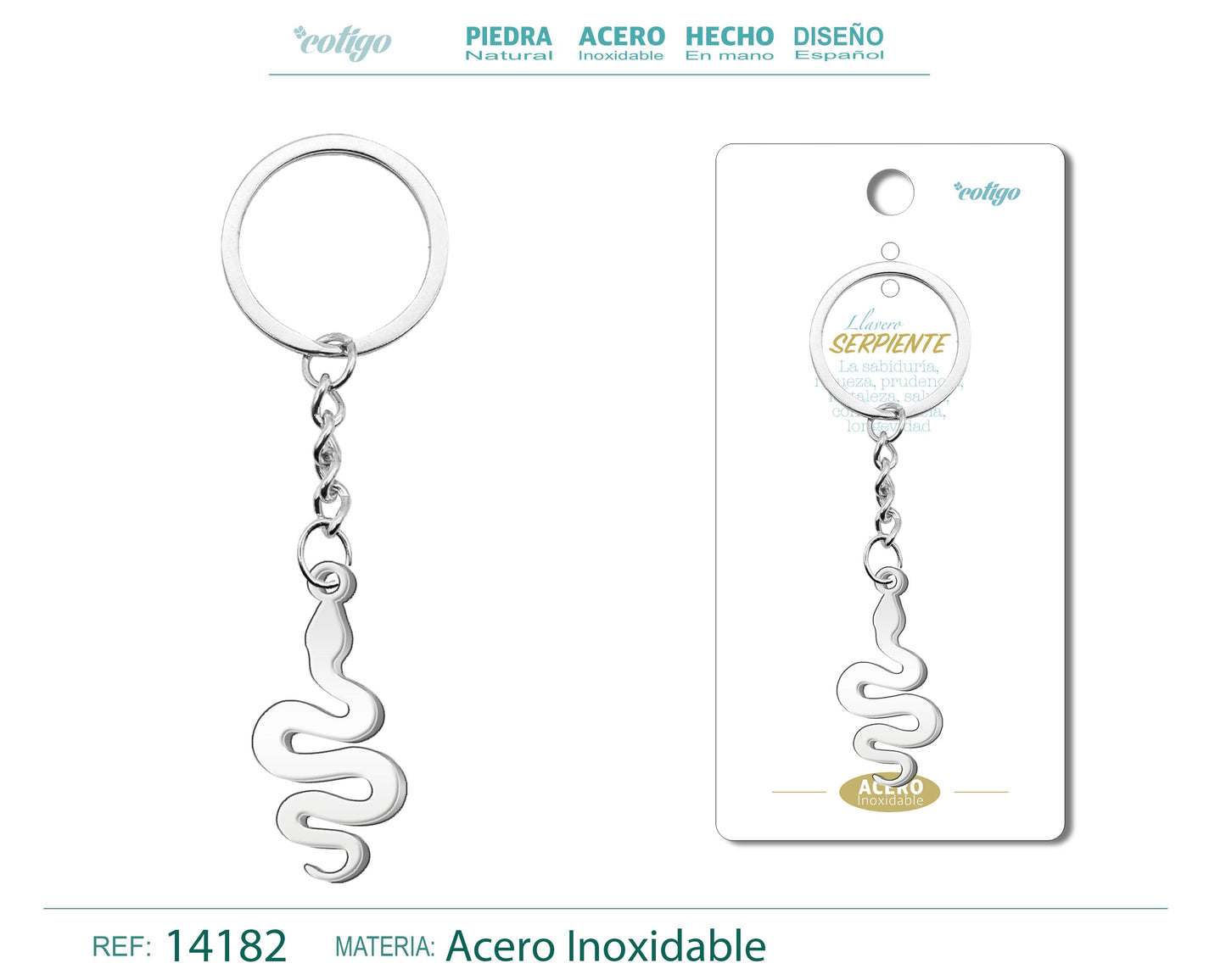 Llavero de Serpiente Acero