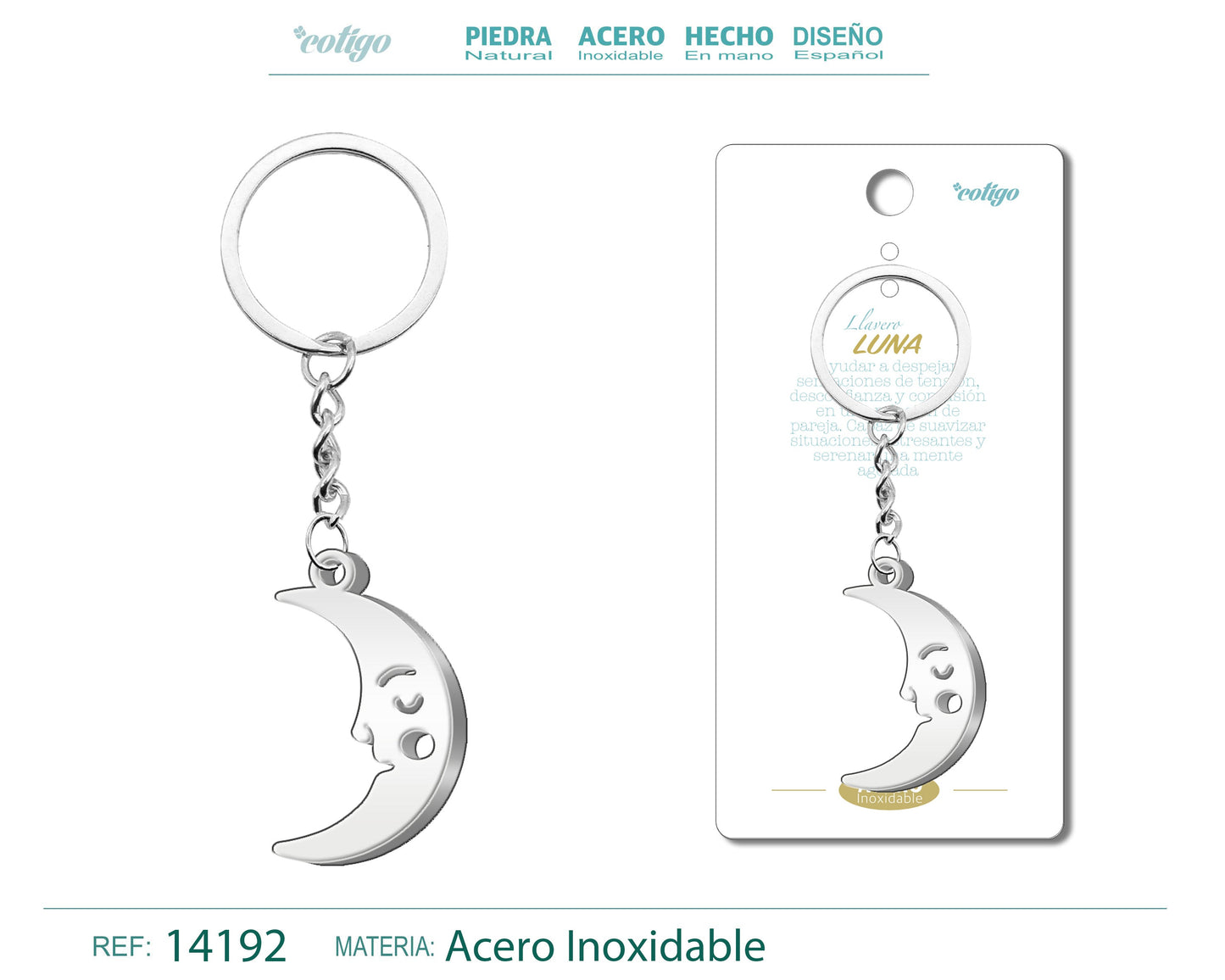 Llavero de Luna Acero
