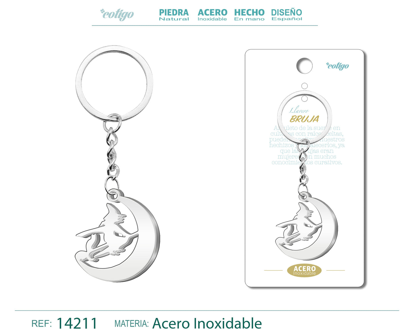 Llavero de Bruja Acero