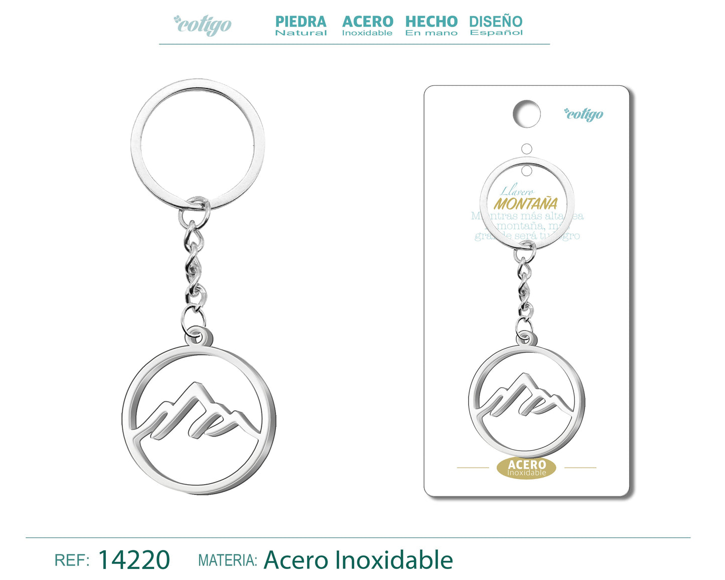 Llavero de Monta?a Acero