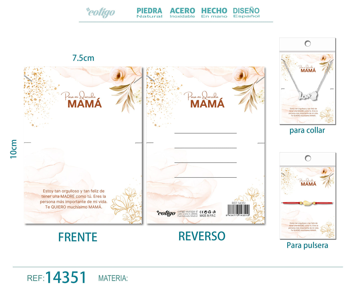 Tarjeta felicitación para Mamá