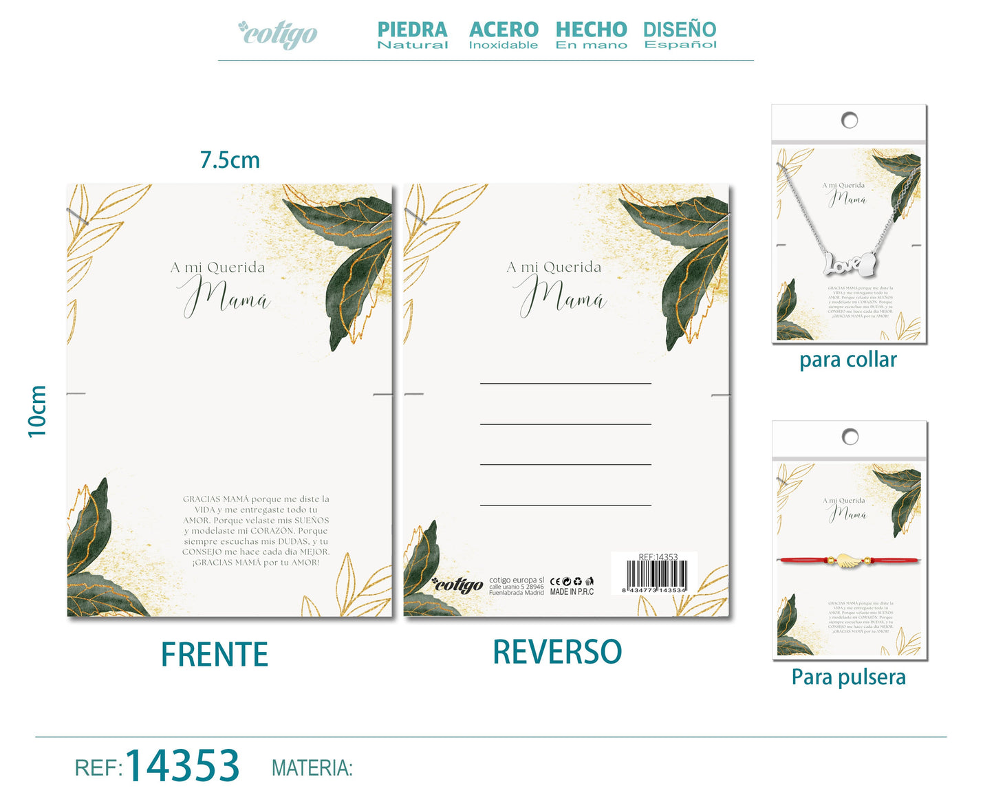 Tarjeta felicitación para Mamá