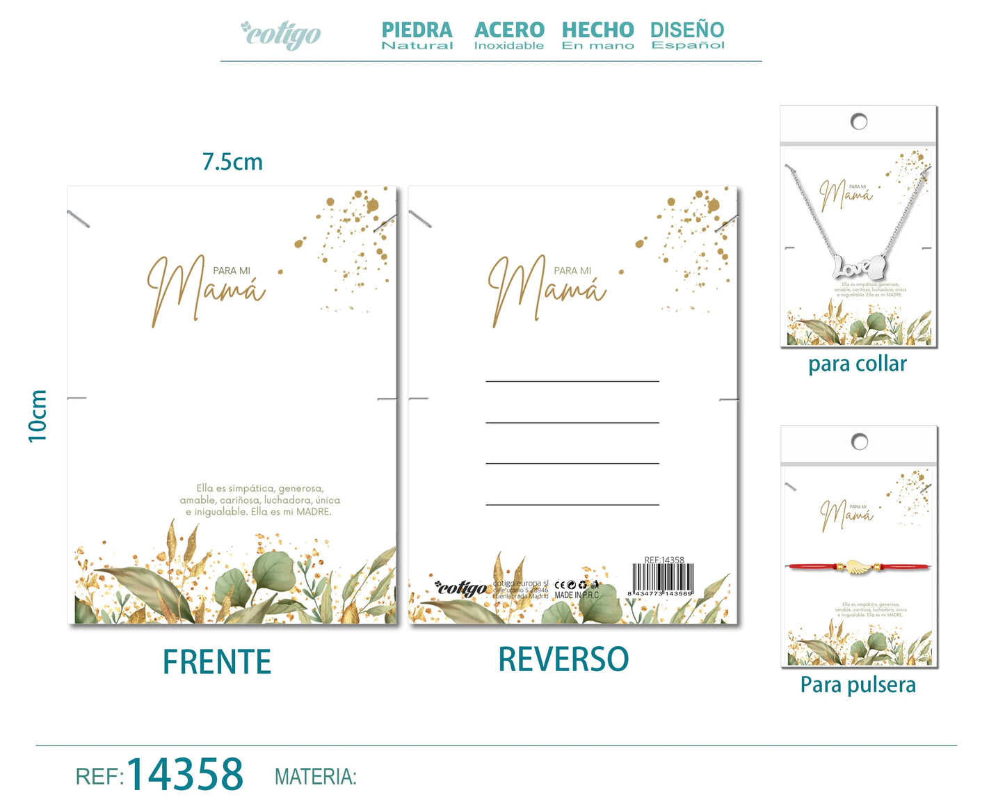 Tarjeta felicitación para Mamá - cotigo