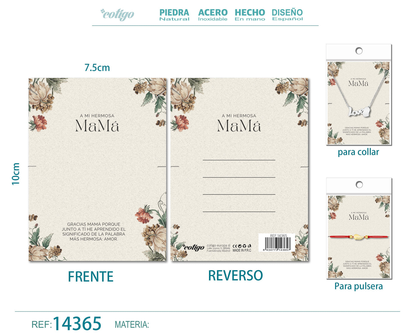 Tarjeta felicitación para Mamá