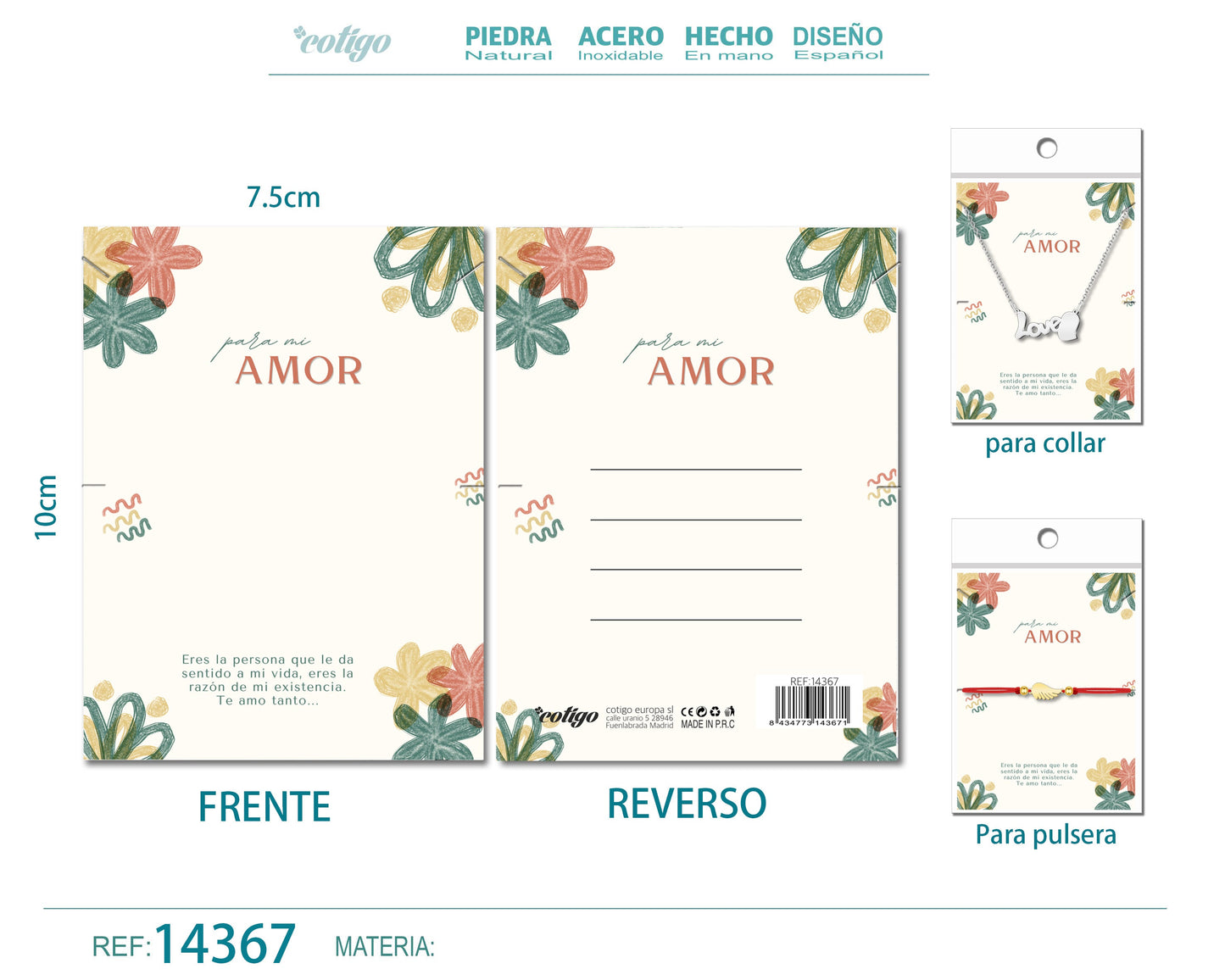 Tarjeta felicitación para Amor