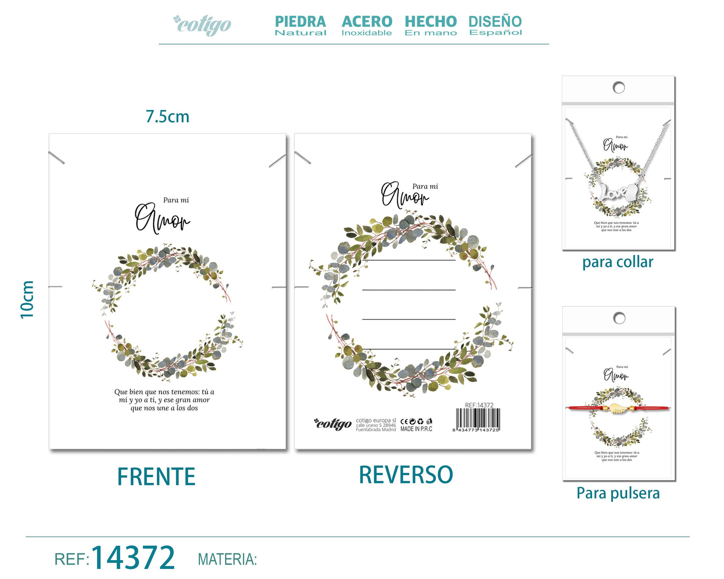 Tarjeta felicitación para Amor