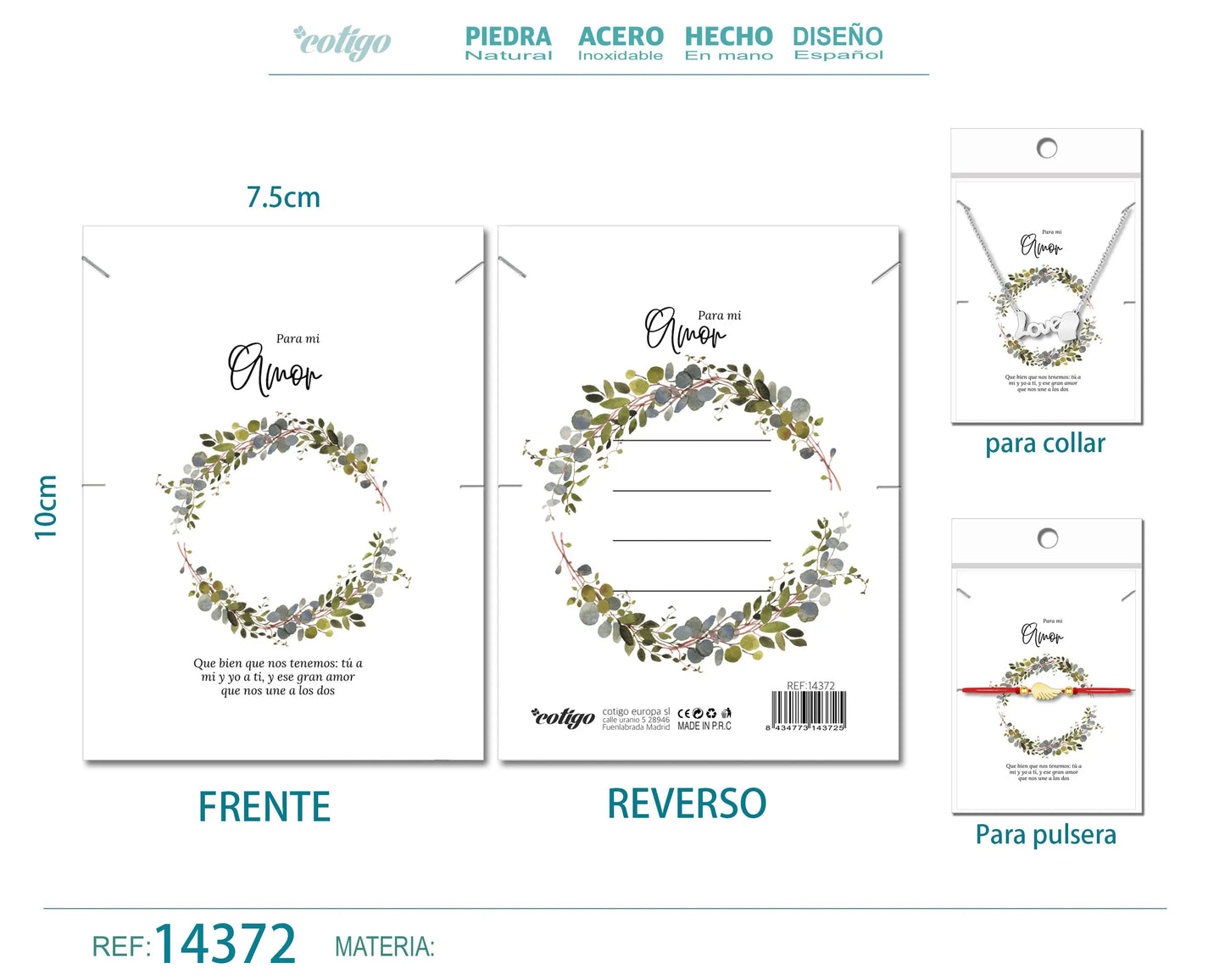 Tarjeta felicitación para Amor - cotigo