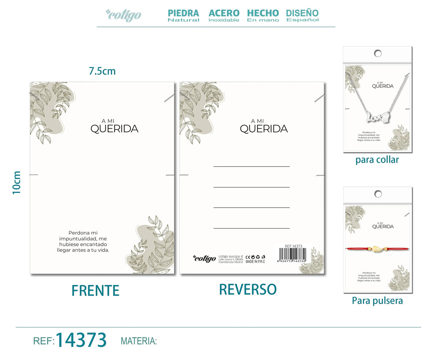 Tarjeta felicitación para Amor - cotigo