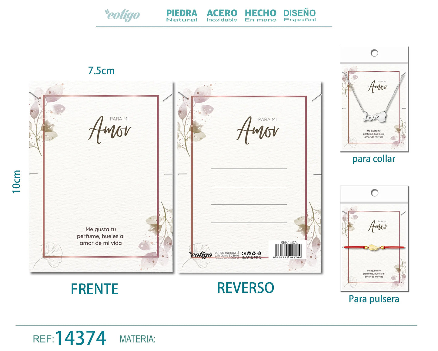 Tarjeta felicitación para Amor - cotigo