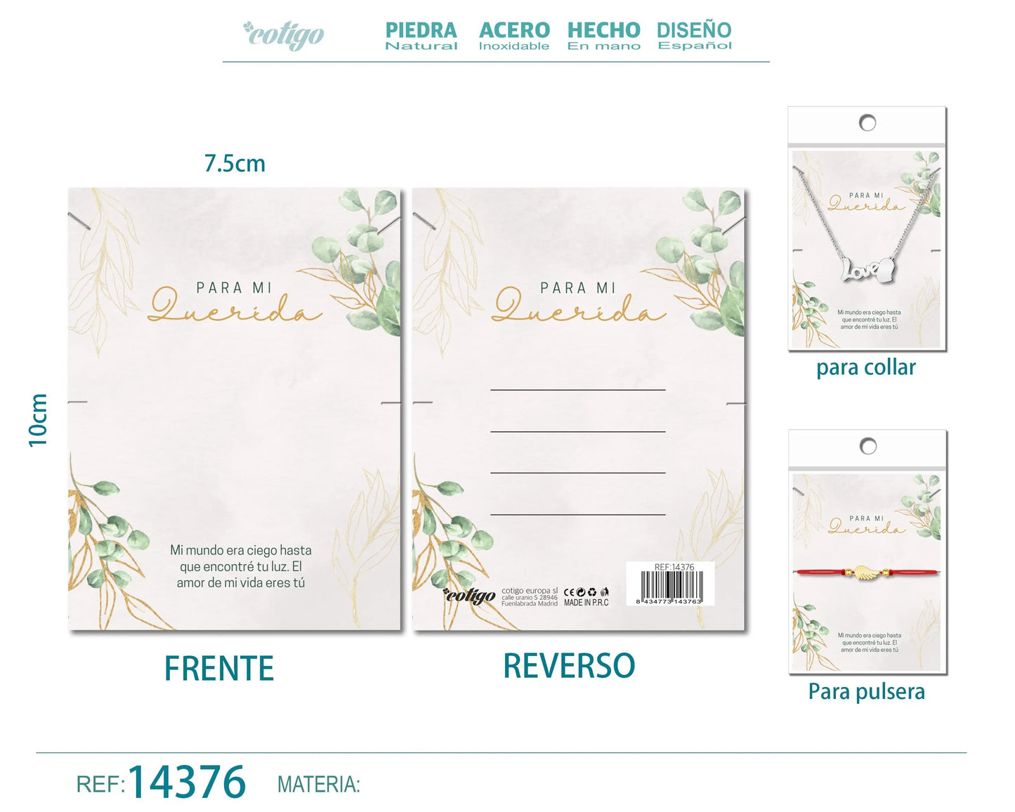 Tarjeta felicitación para Amor - cotigo