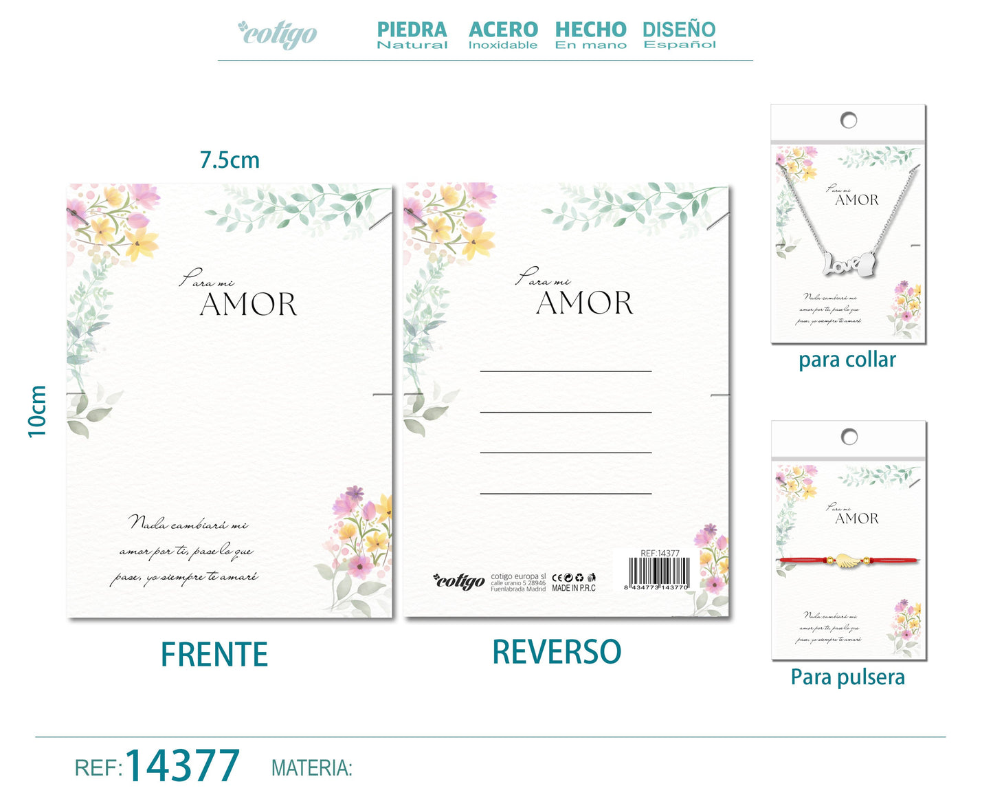 Tarjeta felicitación para Amor