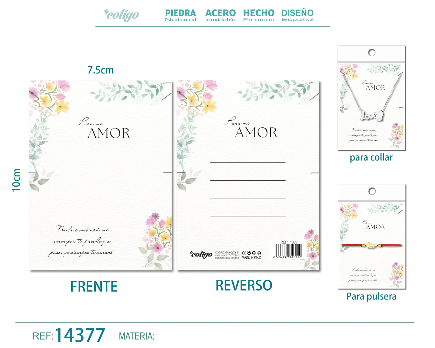 Tarjeta felicitación para Amor - cotigo