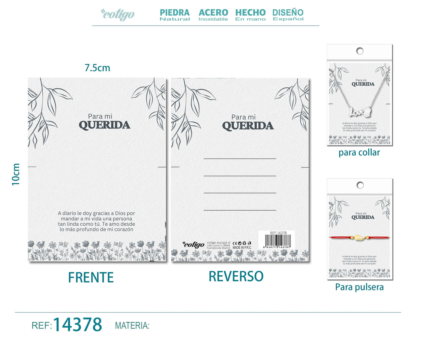 Tarjeta felicitación para Amor - cotigo