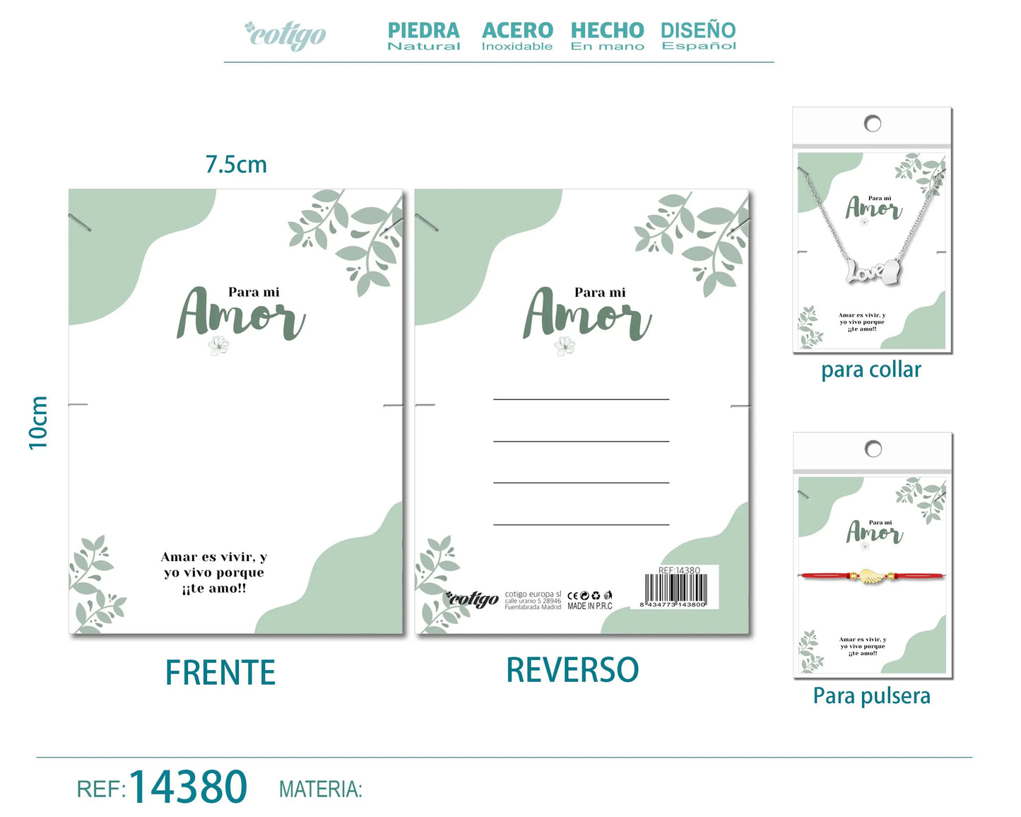 Tarjeta felicitación para Amor - cotigo