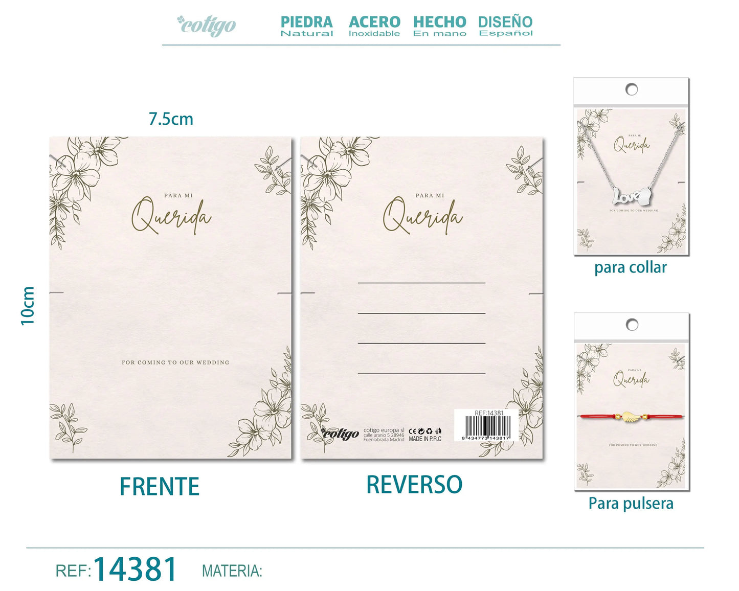 Tarjeta felicitación para Amor - cotigo