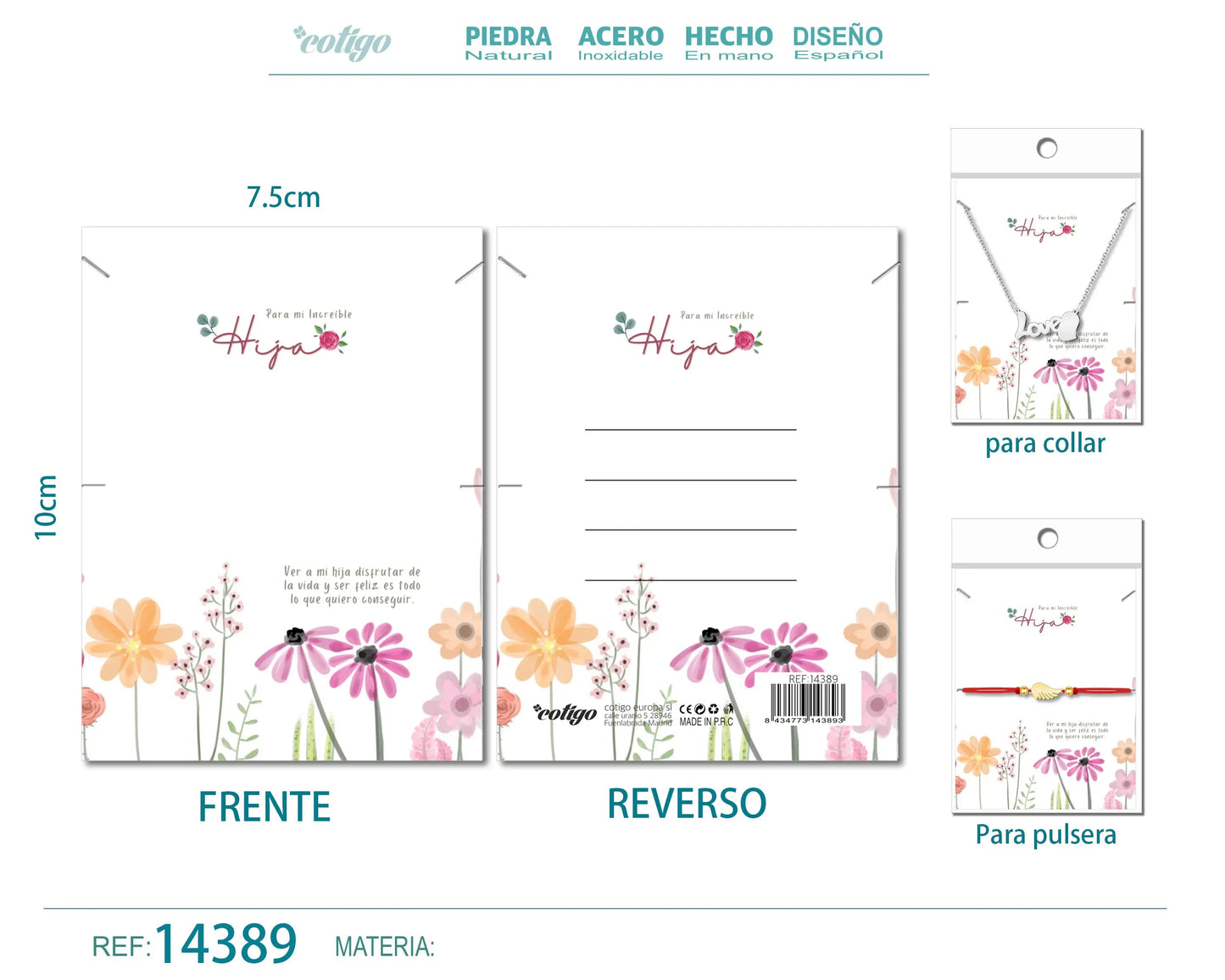 Tarjeta felicitación para Hija - cotigo
