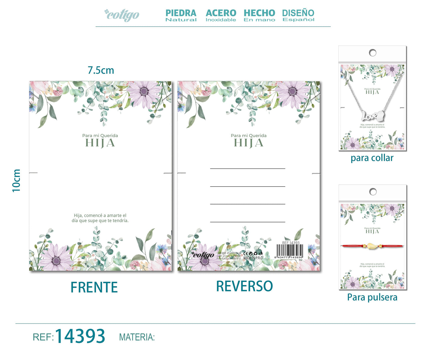 Tarjeta felicitación para Hija