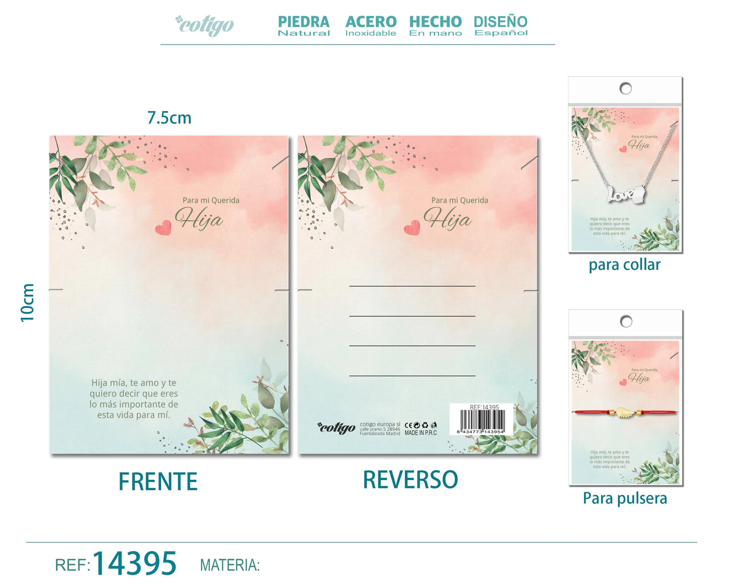 Tarjeta felicitación para Hija - cotigo