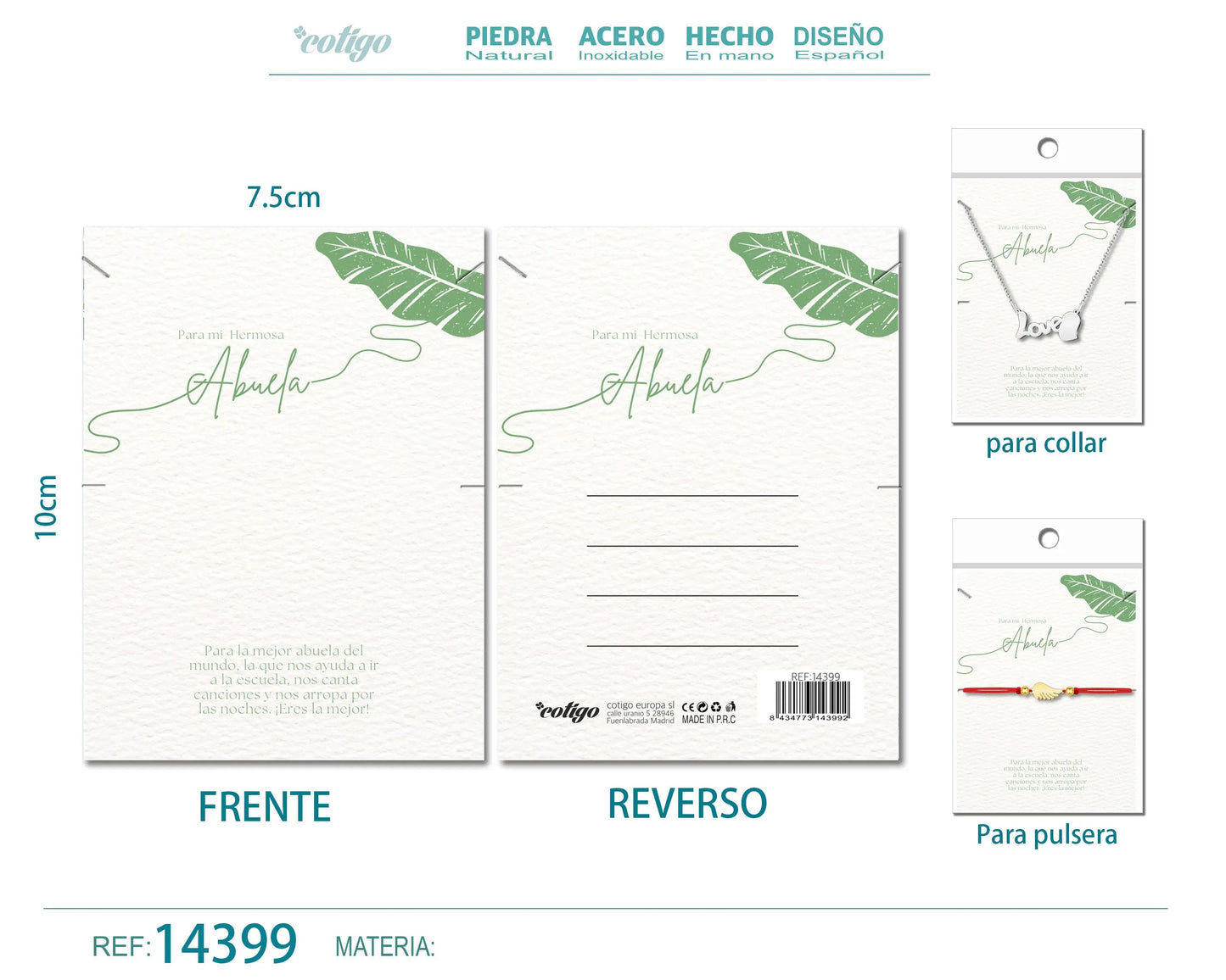 Tarjeta felicitación para Abuela - cotigo